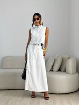 Set Felishia compus din camasa si fusta midi