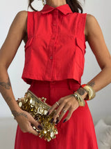 Set Felishia compus din camasa si fusta midi