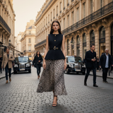 Fusta midi Hyara cu animal print