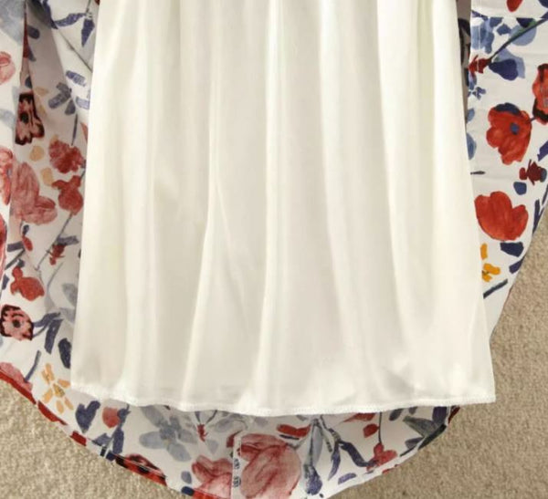 Fusta Florre galbena cu imprimeu floral si elastic in talie