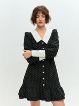 Rochie Netheea cu guler lat in V