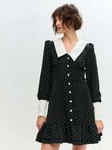 Rochie Netheea cu guler lat in V