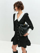 Rochie Netheea cu guler lat in V