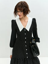 Rochie Netheea cu guler lat in V
