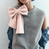 Vesta Unya din tricot cu funda laterala