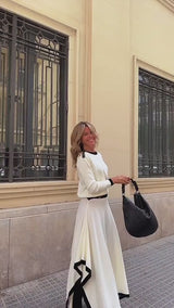 Set Auriell compus din fusta asimetrica si bluza