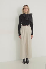 Bluza din tricot Renne cu funda din organza