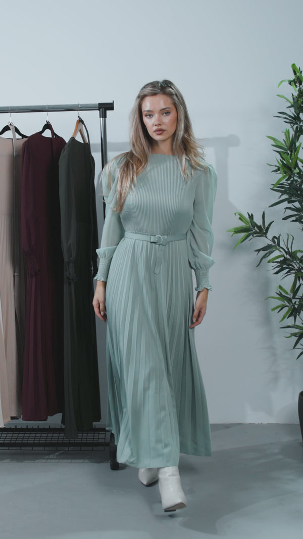 Rochie Orsa caramizie - cu pliuri - curea inclusa