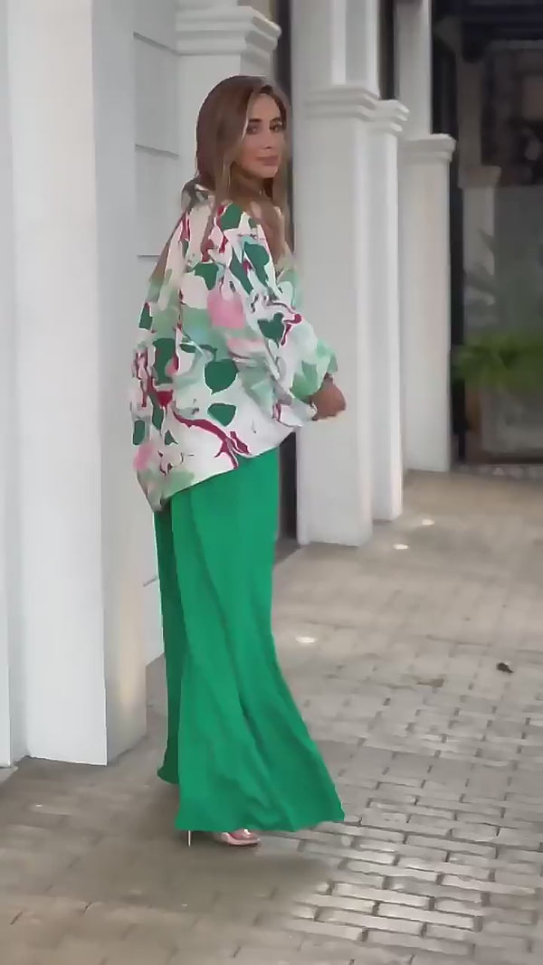 Set Lanny albastru compus din pantaloni si camasa