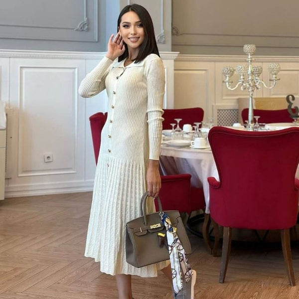 Rochie Ianthe cu nasturi aurii