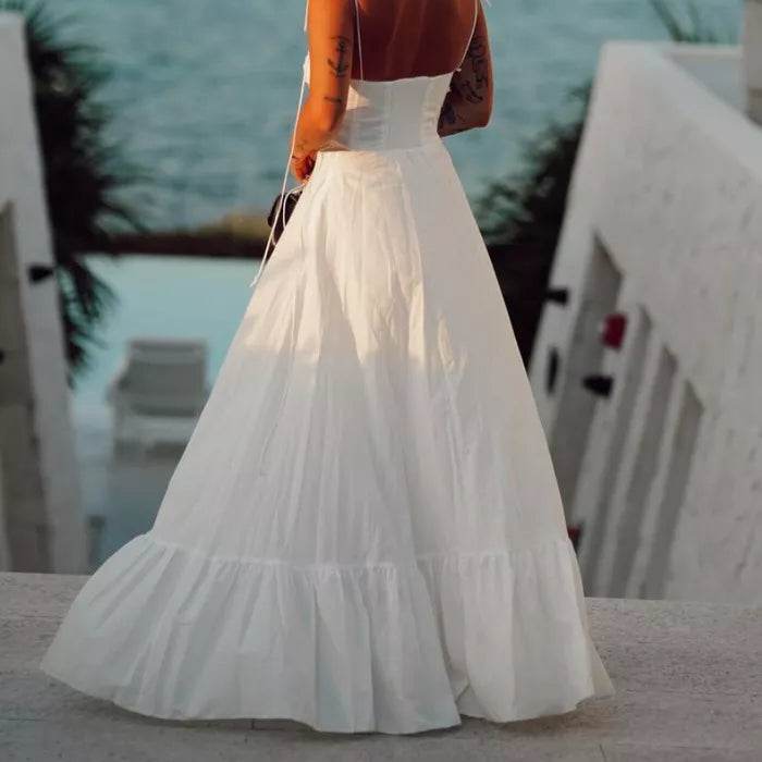 Rochie Hara cu bretele si croi tip corset in talie