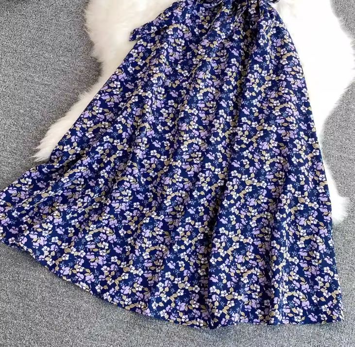 Rochie Ressa galben cu maneci scurte si imprimeu floral