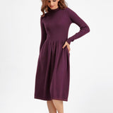 Rochie Ambra visinie din tricot reiat