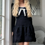 Rochie tricotata Trinna cu accesoriu fundita