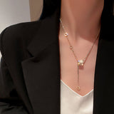 Colier cu cifre romane si pietre strass microincrustate
