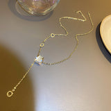 Colier cu cifre romane si pietre strass microincrustate