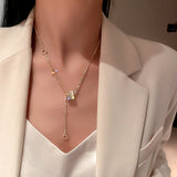 Colier cu cifre romane si pietre strass microincrustate