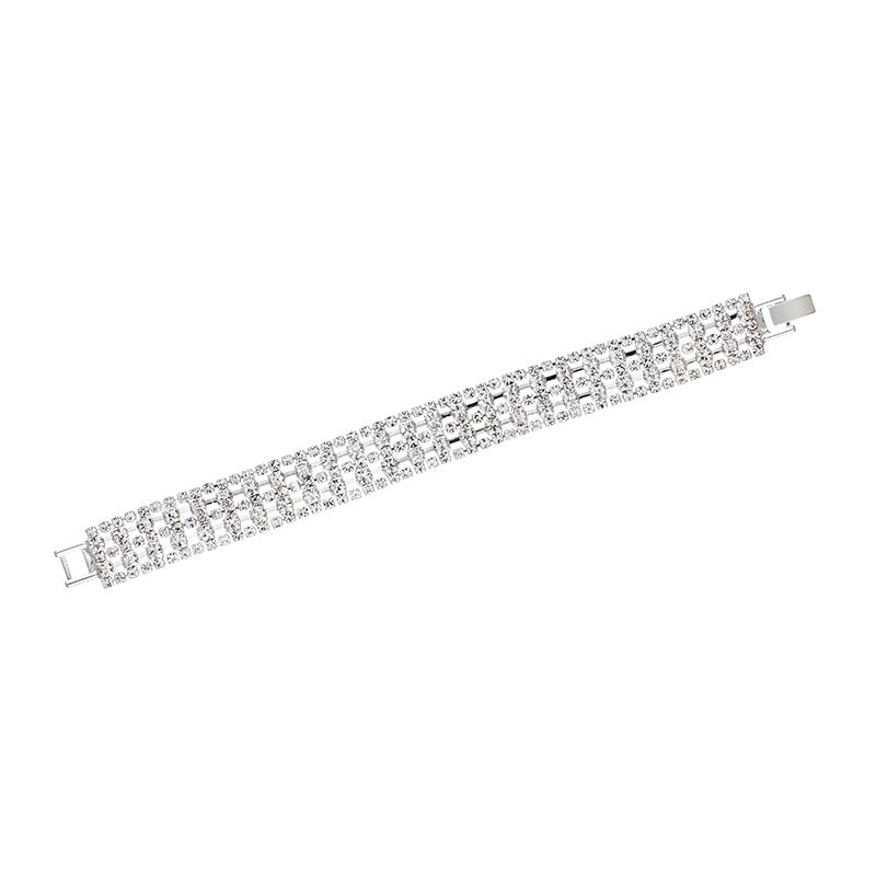 Bratara ajustabila lata, cu pietre strass