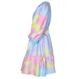 Rochie Desma multicolora cu curea accesorizata