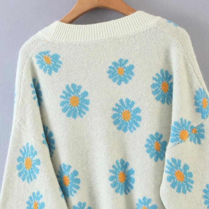 Jerseu Jael alb din tricot