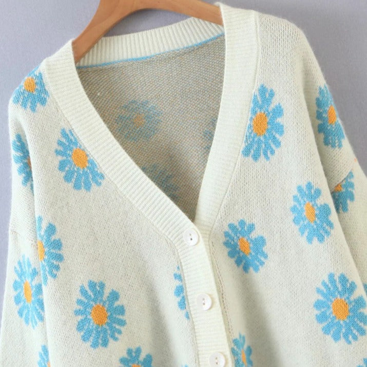 Jerseu Jael alb din tricot
