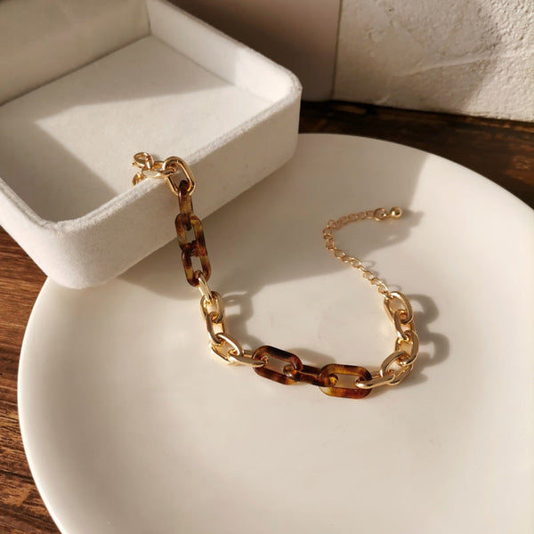Bratara retro cu imprimeu leopard