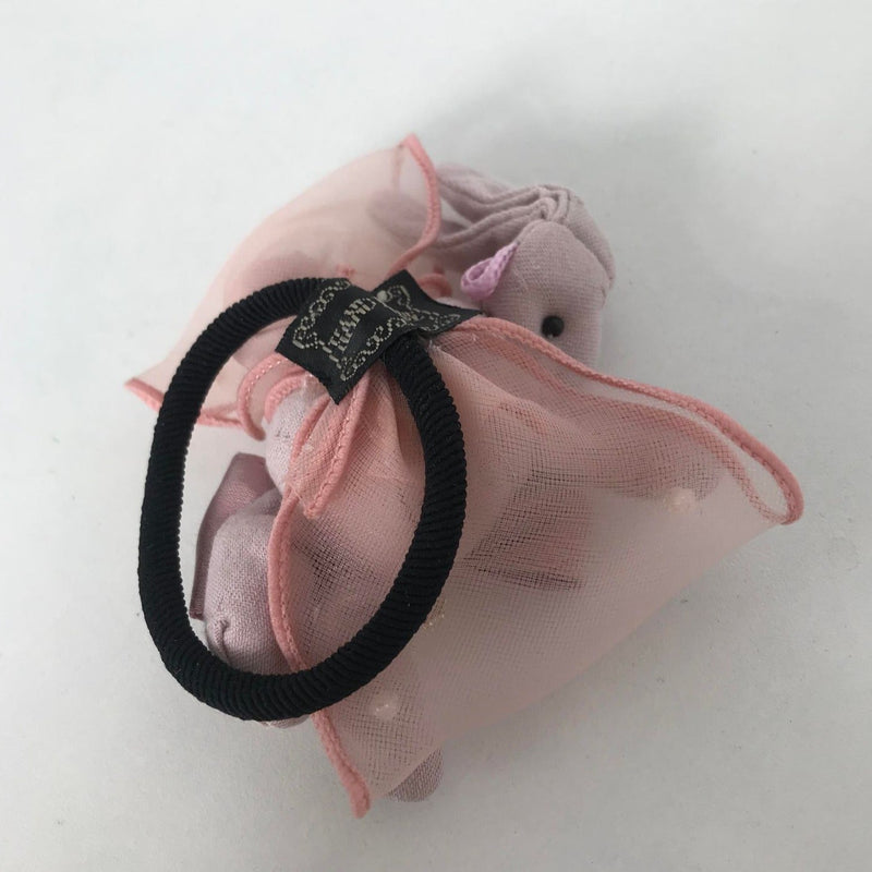 Elastic de par cu figurina in forma de iepuras din material textil si detalii din perle