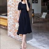 Rochie Mardella neagra din tesatura elastica
