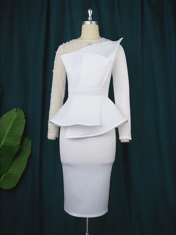 Rochie Calista alba conica