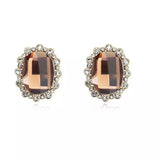 Cercei cu element de cristal si pietre strass