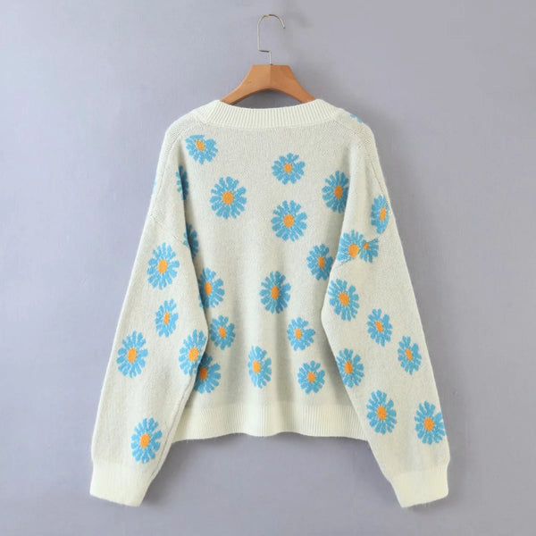 Jerseu Jael alb din tricot