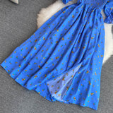 Rochie Onda albastra cu imprimeu floral