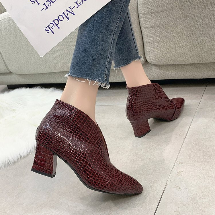 Botine Amely din piele ecologica