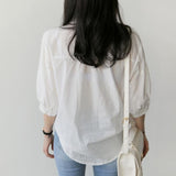 Camasa Nineta cu aplicatii florale brodate