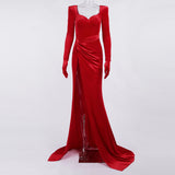 Rochie Geovanna roz din catifea
