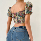Top Kaida crem tip corset
