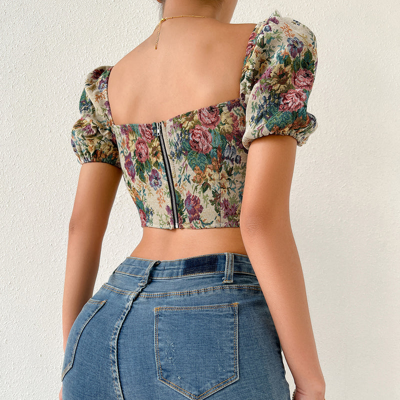 Top Kaida crem tip corset