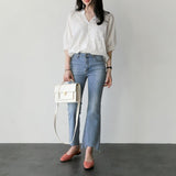 Camasa Nineta cu aplicatii florale brodate