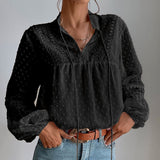 Bluza Onett neagra, cu insertii de dantela
