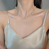 Colier elegant din perechi de perle