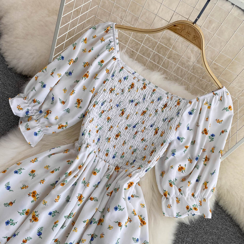 Rochie Onda alba cu imprimeu floral