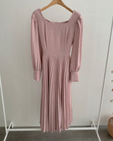 Rochie Simina roz accesorizata cu cordon
