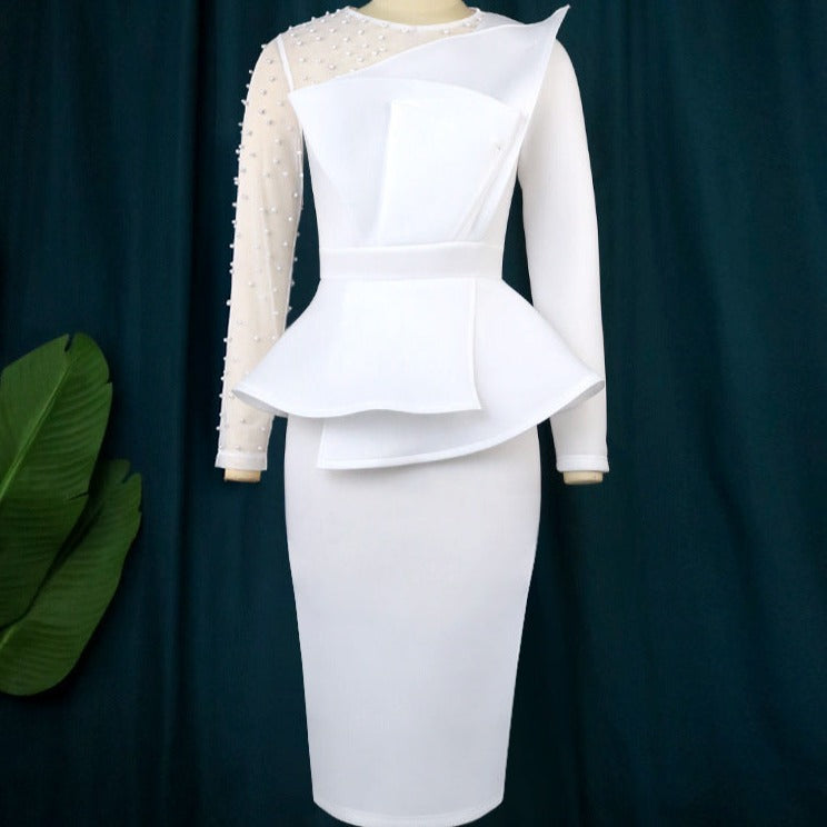 Rochie Calista alba conica