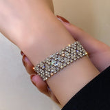 Bratara ajustabila lata, cu pietre strass