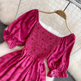 Rochie Onda roz fucsia cu imprimeu floral