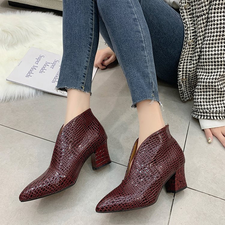 Botine Amely din piele ecologica
