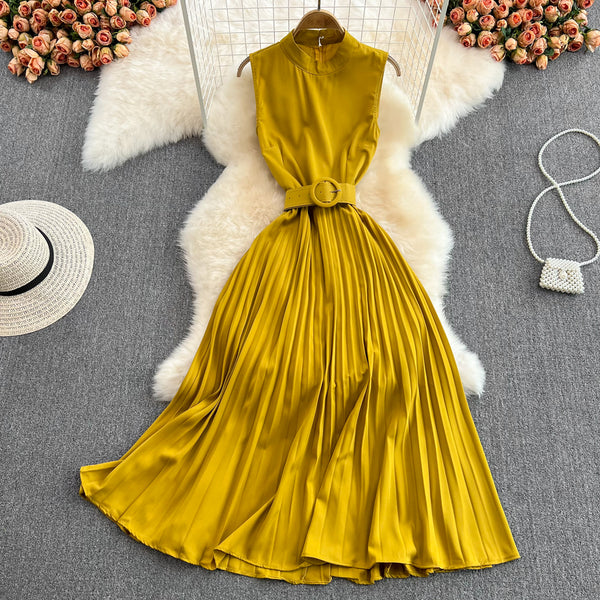 Rochie Rodna galbena cu curea