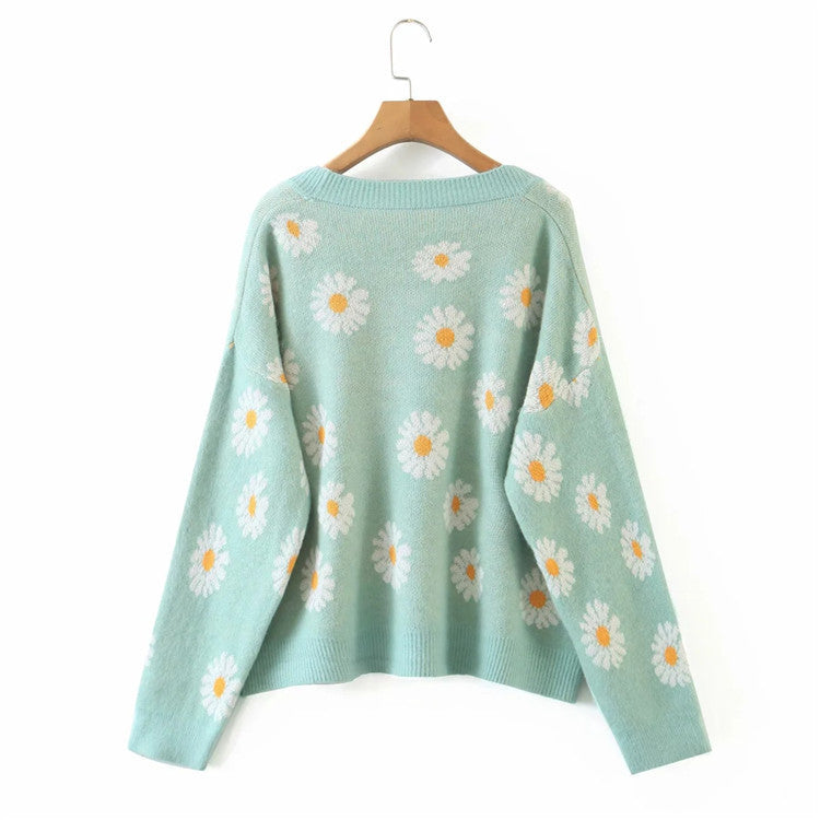 Jerseu Jael turcoaz din tricot