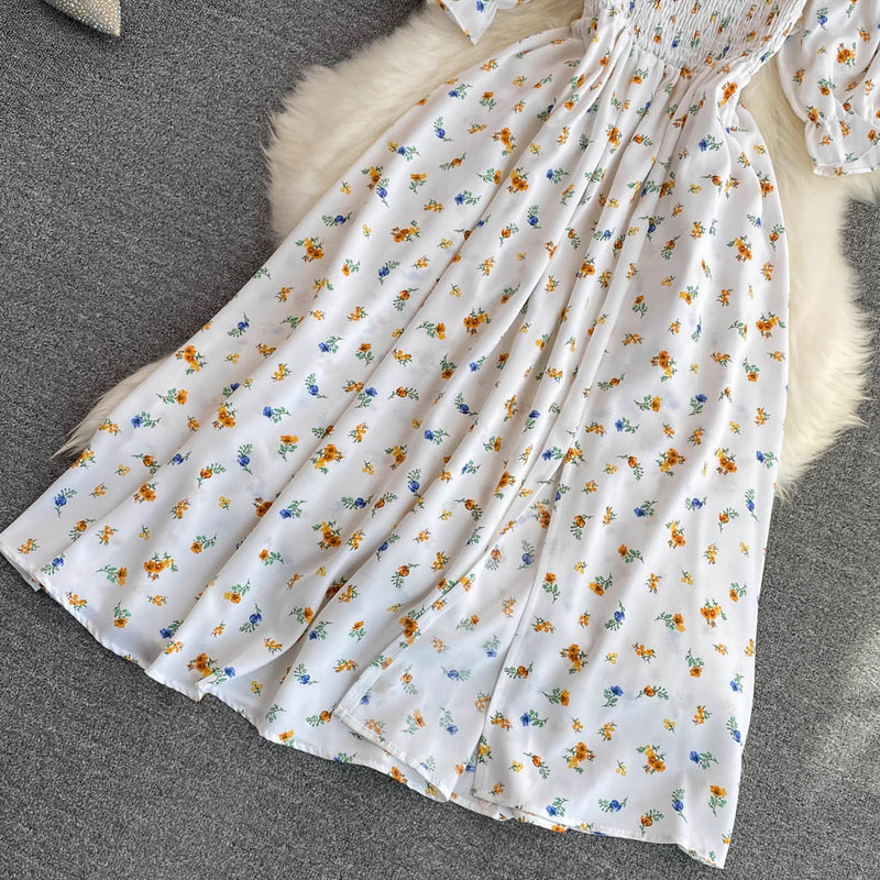 Rochie Onda alba cu imprimeu floral