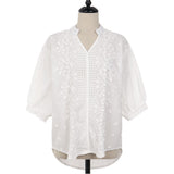 Camasa Nineta cu aplicatii florale brodate